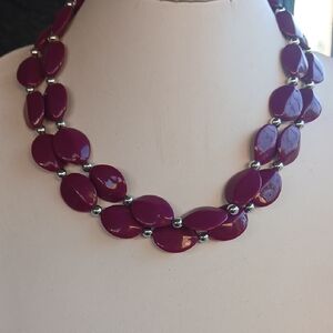 Paparazzi Deep Purple Necklace with Silver Accents